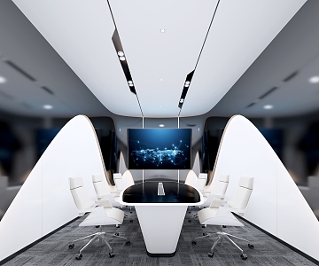 Modern Conference Room 3d model