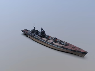 modern warship destroyer warship 3d model