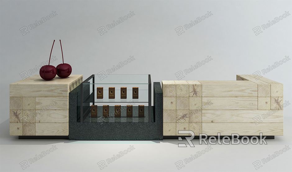 Modern reception desk cake cabinet model