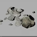 Natural Wooden Stone Samples with Gray White Color Green Brown Texture Various Sizes and Shapes