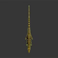 Realistic Yellow Spotted Dinosaur Character Standing With Open Mouth On Dark Background