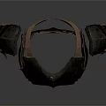 Medieval Steel Armor with Intricate Shoulder Guards Chest Plates and Decorative Straps