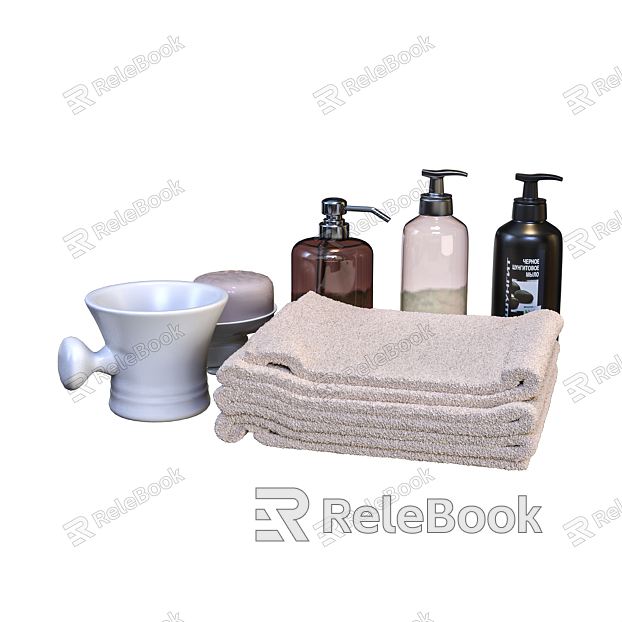 Modern bathroom small bathroom decoration washing daily necessities model