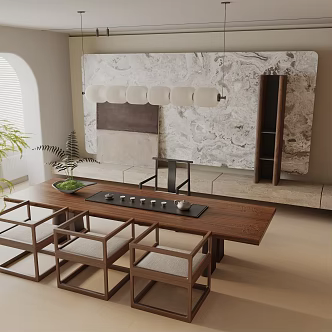 Modern dining table 3d model