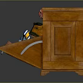 Wooden Shoe Bench With Red Patterned Cushion And Multiple Shelves Storing Various Shoes