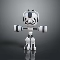 Industrial Robot Single Wheel Robot Double Wheel Robot Assistant Small Robot 3d model
