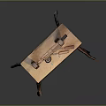Small Wooden Household Workbench With Hand Tools For Craft Projects