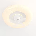 Sleek Beige Air Cooler Fan With Retractable Corrugated Structure And Circular Blades