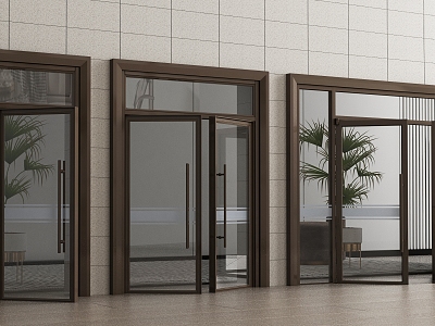 Modern double door glass double door model