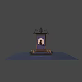 Mystical Game Movie Character Cat on Branch with Full Moon Bats Skeleton Hands and Candles