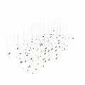 Modern Chandelier with Slim Hanging Light Tubes and Artistic Metal Frame Design for Interior Decor