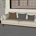 New Chinese-style double sofa 3d model