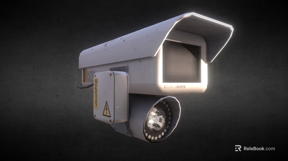 Projection Surveillance Camera With Infrared LED Lights And Protective Cover for Outdoor Security 3d model 