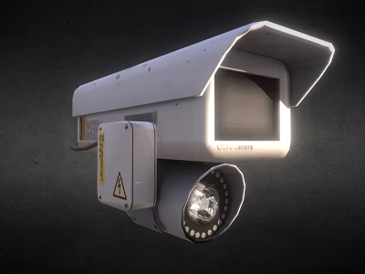 Projection Surveillance Camera With Infrared LED Lights And Protective Cover for Outdoor Security 3d model