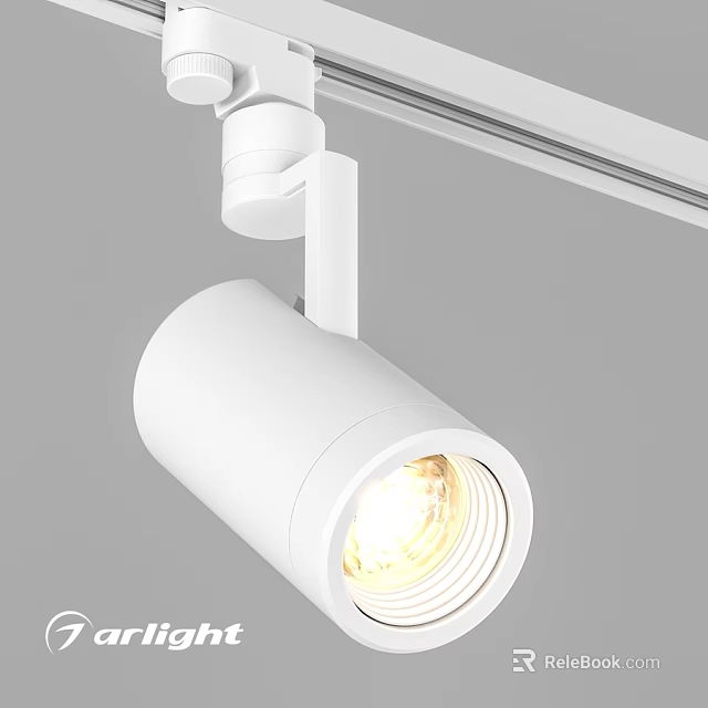 Modern White Track Mounted Downlight Spotlight With Adjustable Angle And Bright Illumination 3d model 