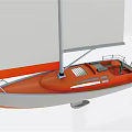 Modern Sailing Small Sailing 3d model