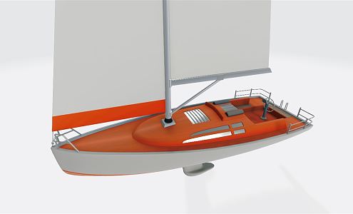 Modern Sailing Small Sailing 3d model