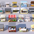 Commercial Equipment Various Mobile Vending Kiosks And Stalls With Different Designs For Food Retail