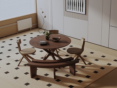 Modern dining table 3d model