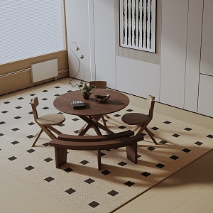 Modern dining table 3d model