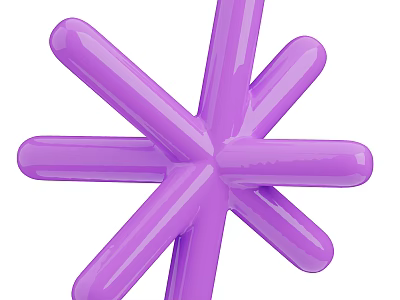 Purple Star Shaped Balloon Perfect For Party Decoration And Festive Celebrations 3d model