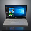 Modern HP White Laptop Featuring Windows Interface And App Icons