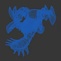Detailed White Scorpion Like Game Movie Character 3D Model Two Figurines
