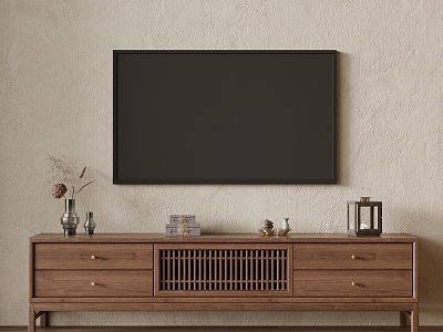 New Chinese Style TV Cabinet Solid Wood TV Cabinet model