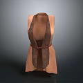 Comfortable Brown Beige Soft Fabric Casual Vest With Leather Belt For Daily Home Use
