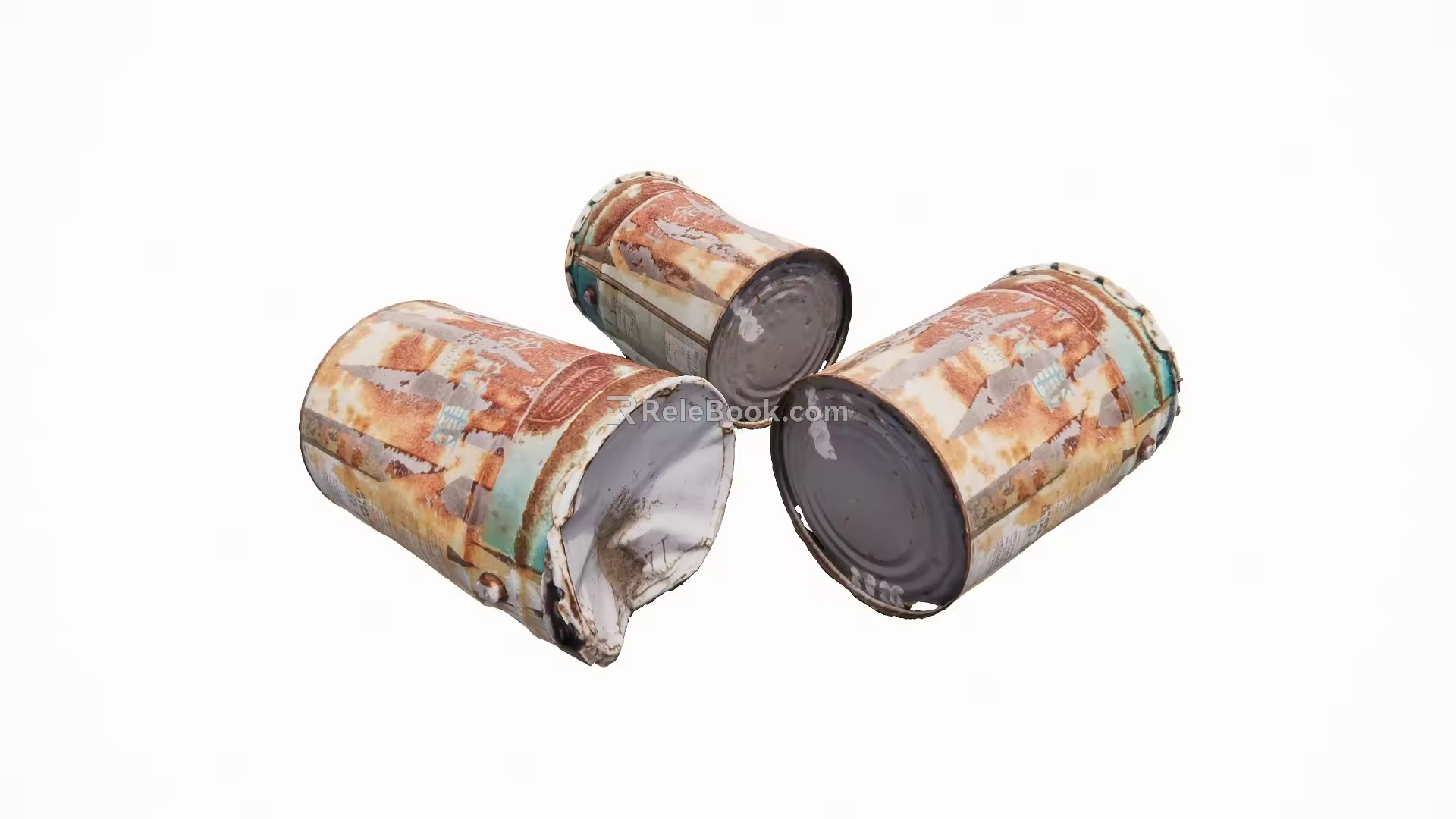 Iron Drum Old Iron Drum Rusty Iron Drum Bad Iron Drum Old Iron Drum Rusty Container Paint Bucket Aging Paint Bucket 3d model