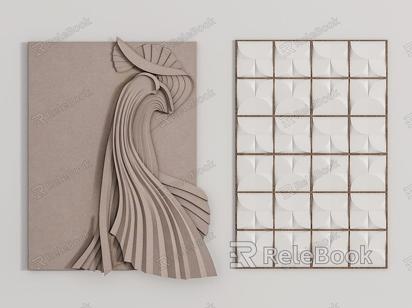 Modern wall decoration wall decoration device three-dimensional painting model