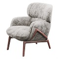 Modern Sofa Chair Leisure Chair Single Chair Armchair Wool Plush Chair 3d model