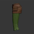 Stylish Green Pants With Yellow Patches Brown Belt And Utility Pockets