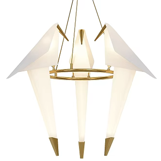 Modern Chandelier Fold Bird Empire Loft 3d model