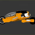 Orange Toy Car With Transparent Cockpit Black Parts And Large Wheels