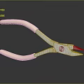 Durable Diagonal Pliers Hardware Tool with Beige Handles and Silver Metal Body for DIY Projects