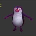 Cute Cartoon 3D Penguin Character Standing With Open Arms And Orange Beak