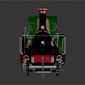 vintage train steam train train carriage locomotive head steam car carriage train modern vehicle 3d model