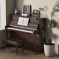 Modern Piano 3d model