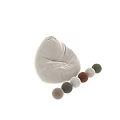 Cozy Brown and White Velvet Bean Bag Chair for Living Room Seating