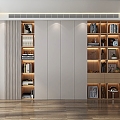 modern bookcase open bookcase 3d model