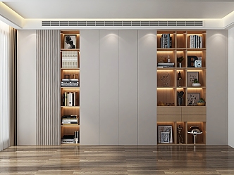 modern bookcase open bookcase 3d model