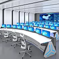 modern command center science and technology command center 3d model