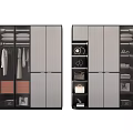 Modern Wardrobe Interior Design With Multiple Compartments And Storage Space 3d model