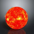 Cosmic Sun in Space with Surface Flare Activity and Plasma Details 3d model