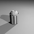 Public Facility Outdoor Trash Can With Modern Design And Durable Structure