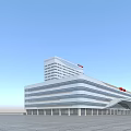 Modern Hospital Building Design Featuring High Rise Tower And Low Rise Connected Structure