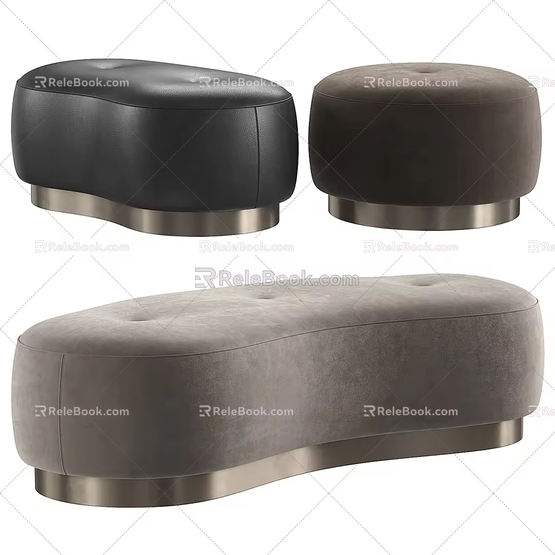 Sofa Stool Bench Dressing Stool Low Stool 3d model
