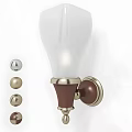 Classic Wall Lamp With White Glass Shade And Brown Gold Base Multiple Color Options