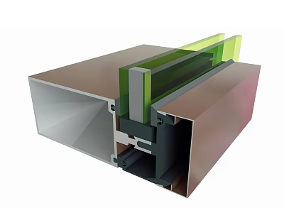 Building Component Cross Section With Layered Construction 3d model